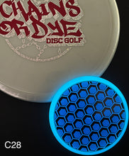 Load image into Gallery viewer, Dyed Axiom Total Eclipse Glow “Honeycomb” - Lens Cap Mini Chains Or Dye