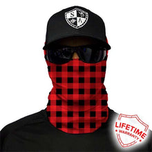 Load image into Gallery viewer, SA Co Multi-Purpose Face Shield - Lumberjack Red Plaid