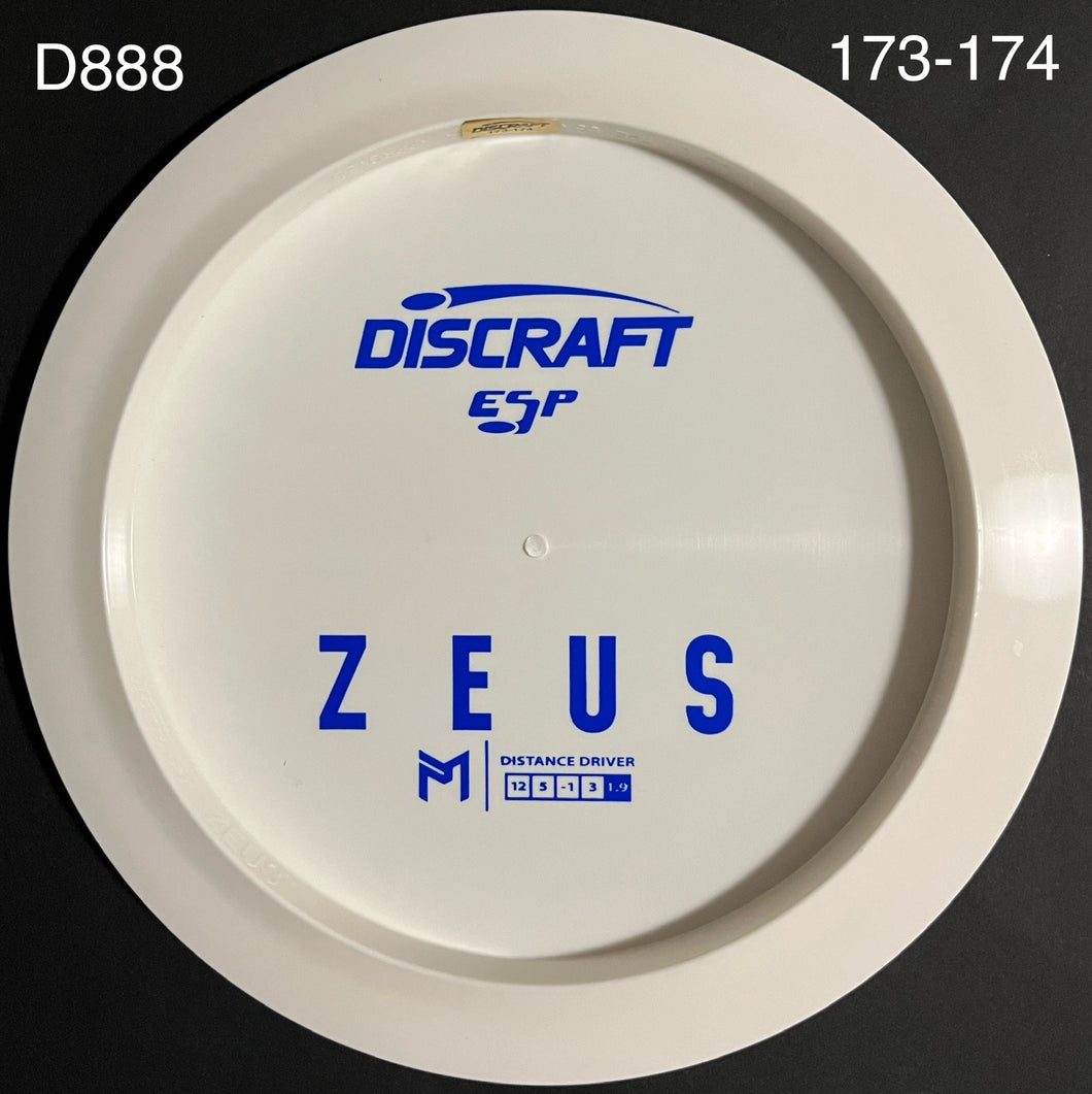 Discraft Paul McBeth Bottom Stamped Blank White ESP Zeus