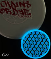 Dyed Axiom Total Eclipse Glow “Honeycomb” - Lens Cap Mini Chains Or Dye
