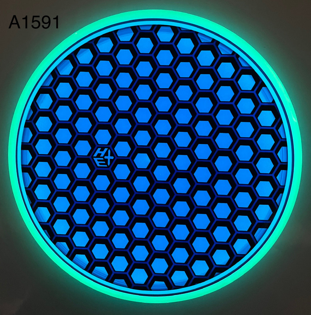 Dyed Axiom Hex - Total Eclipse Glow “Honeycomb” by Chains Or Dye