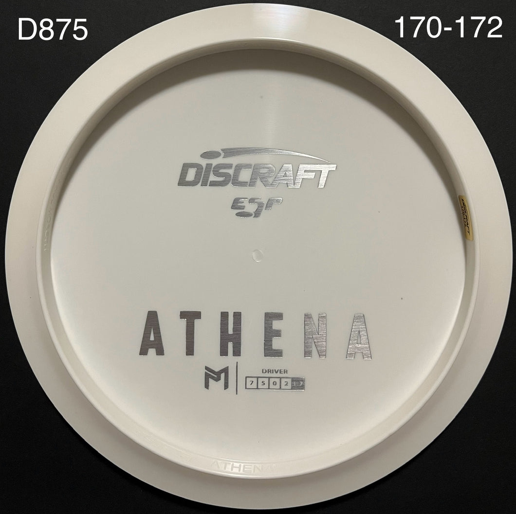 Discraft Paul McBeth Bottom Stamped Blank White ESP Athena