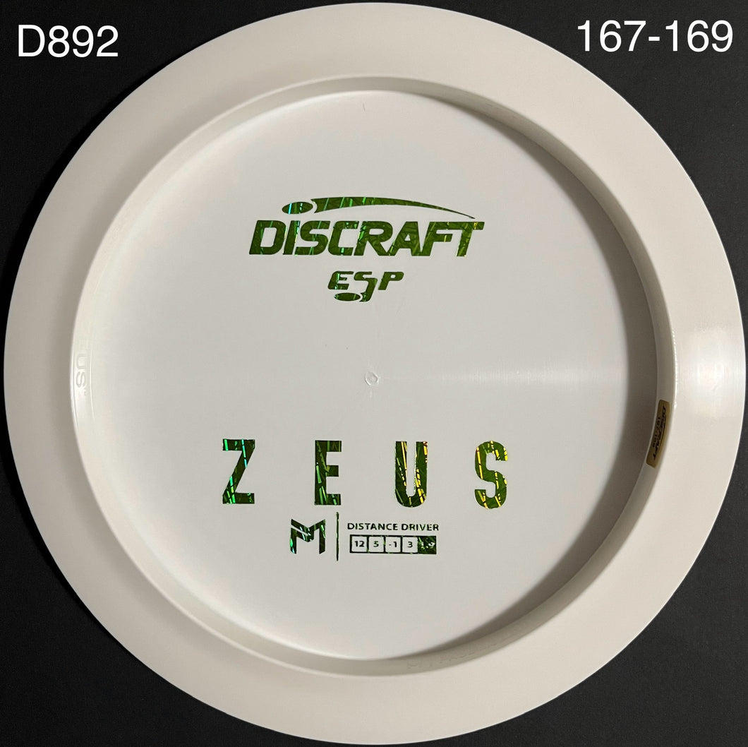 Discraft Paul McBeth Bottom Stamped Blank White ESP Zeus