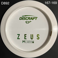 Discraft Paul McBeth Bottom Stamped Blank White ESP Zeus