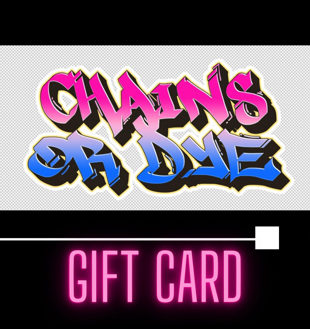 Chains Or Dye Disc Golf Gift Card