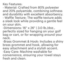 Load image into Gallery viewer, 16x26 “ProTowels” Microfiber Waffle Disc Golf/Golf Towel with Corner Grommet and Hook - “Stupid Trees!! - Purple”
