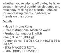 Load image into Gallery viewer, 16x26 “ProTowels” Microfiber Waffle Disc Golf/Golf Towel with Corner Grommet and Hook - “Stupid Trees!! - Purple”
