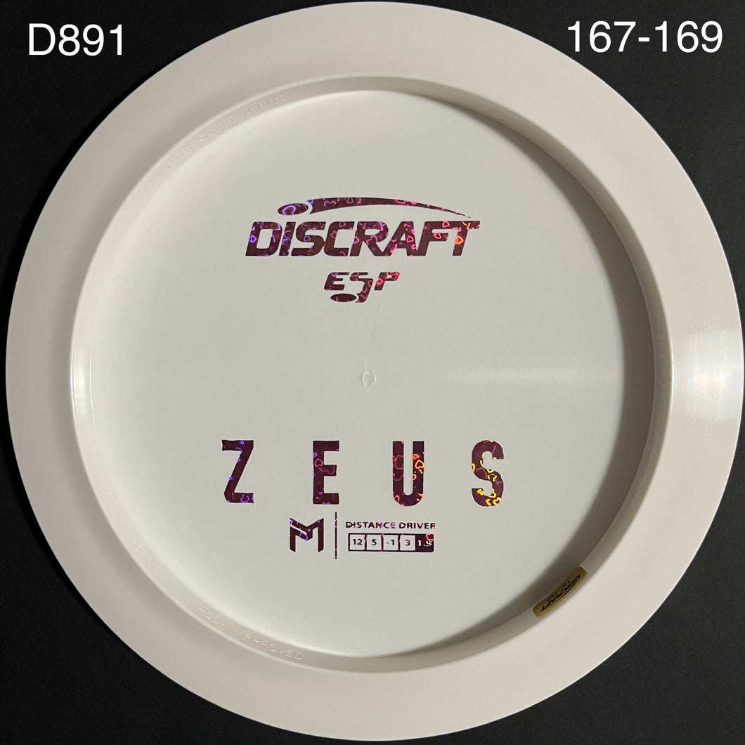 Discraft Paul McBeth Bottom Stamped White  ESP Zeus