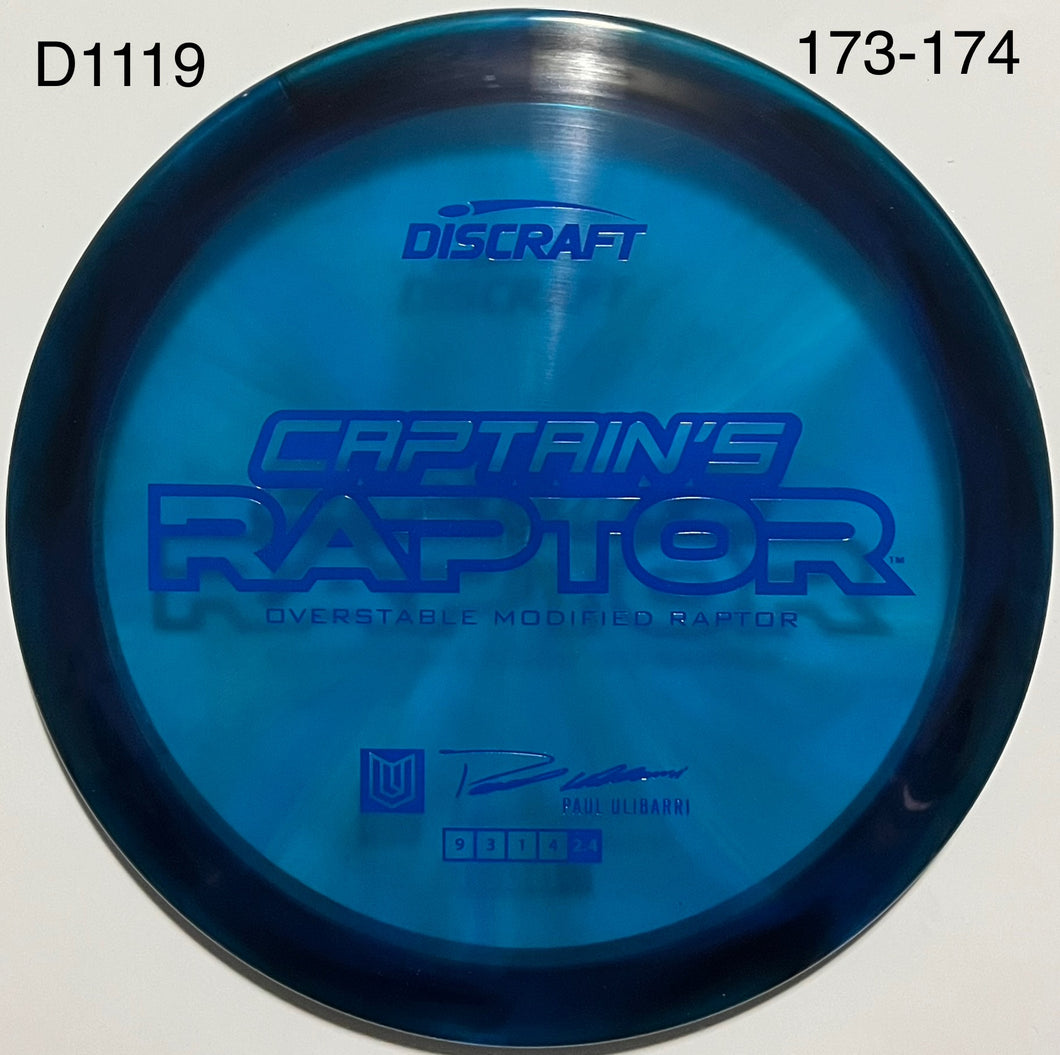 Discraft Captain’s Raptor - 2025 Paul Ulibarri Special Blend Z Swirl