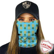 Load image into Gallery viewer, SA Co Multi-Purpose Face Shield - Pineapple Turquoise
