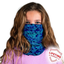 Load image into Gallery viewer, SA Co Kids Multi-Purpose Face Shield - Mermaid Scales
