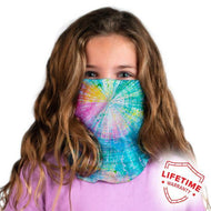 SA Co Kids Multi-Purpose Face Shield - Rainbow Spiral